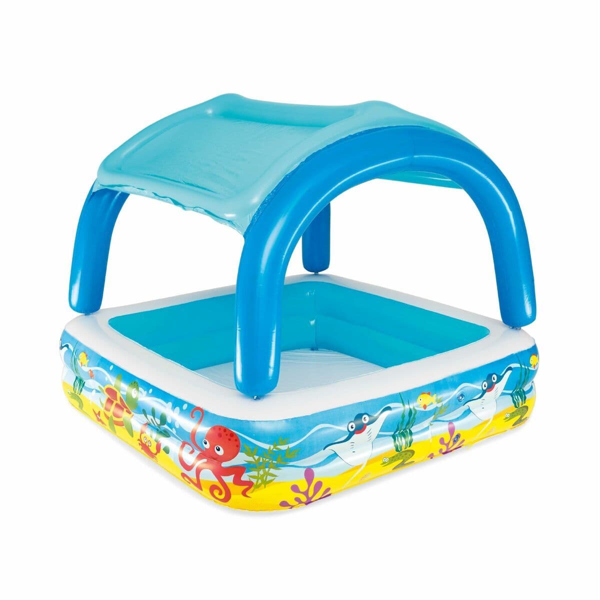 image-Inflatable Paddling Pool for Children Bestway 140 x 140 x 114 cm