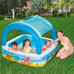image-Inflatable Paddling Pool for Children Bestway 140 x 140 x 114 cm