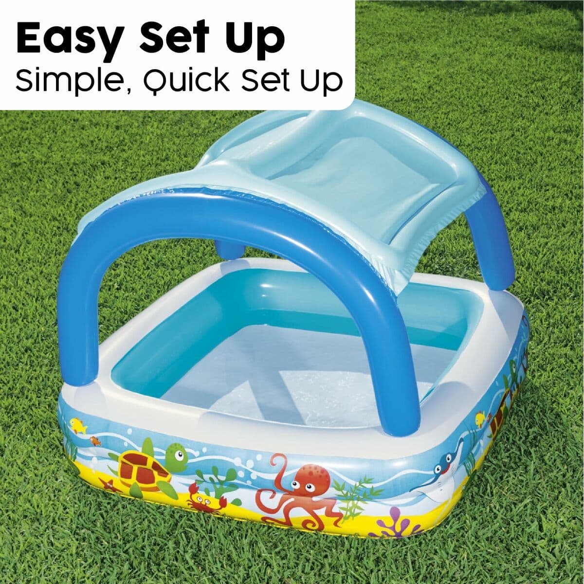 image-Inflatable Paddling Pool for Children Bestway 140 x 140 x 114 cm