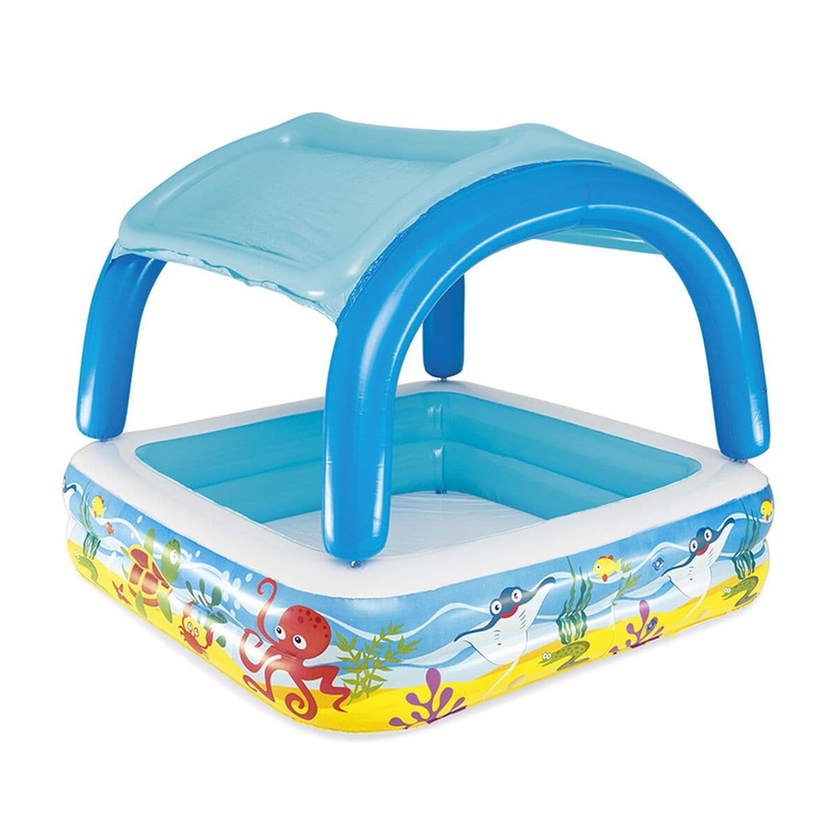 image-Inflatable Paddling Pool for Children Bestway 140 x 140 x 114 cm