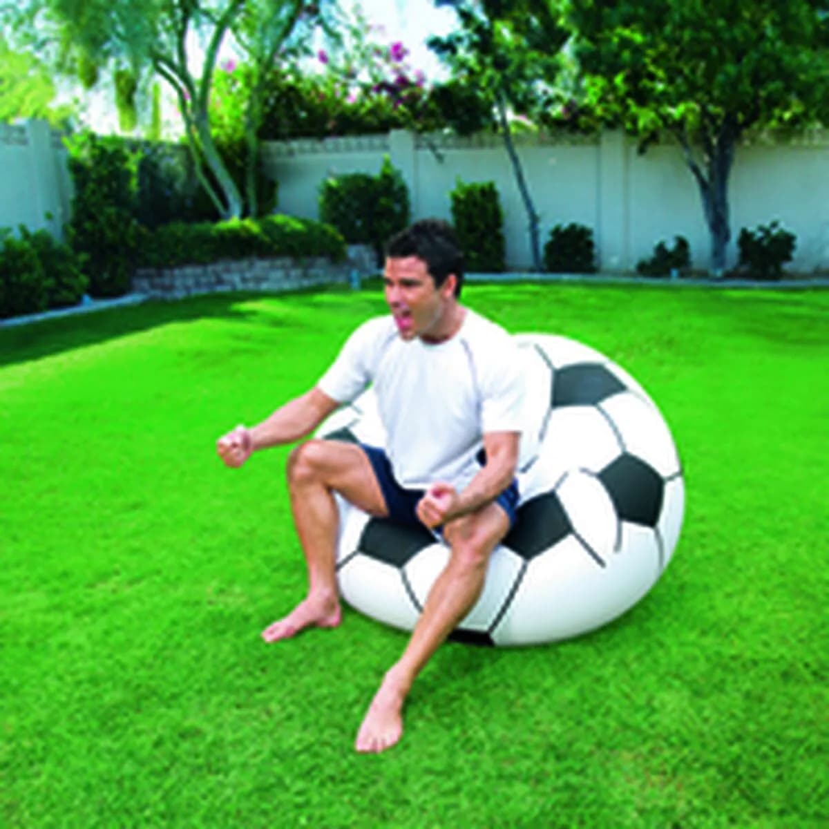 image-Inflatable Armchair Bestway Multicolour 114 x 112 x 71 cm 112 x 114 x 66 cm Football