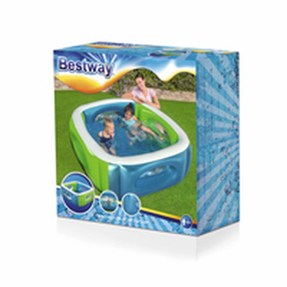 image-Inflatable Paddling Pool for Children Bestway 168 x 168 x 56 cm