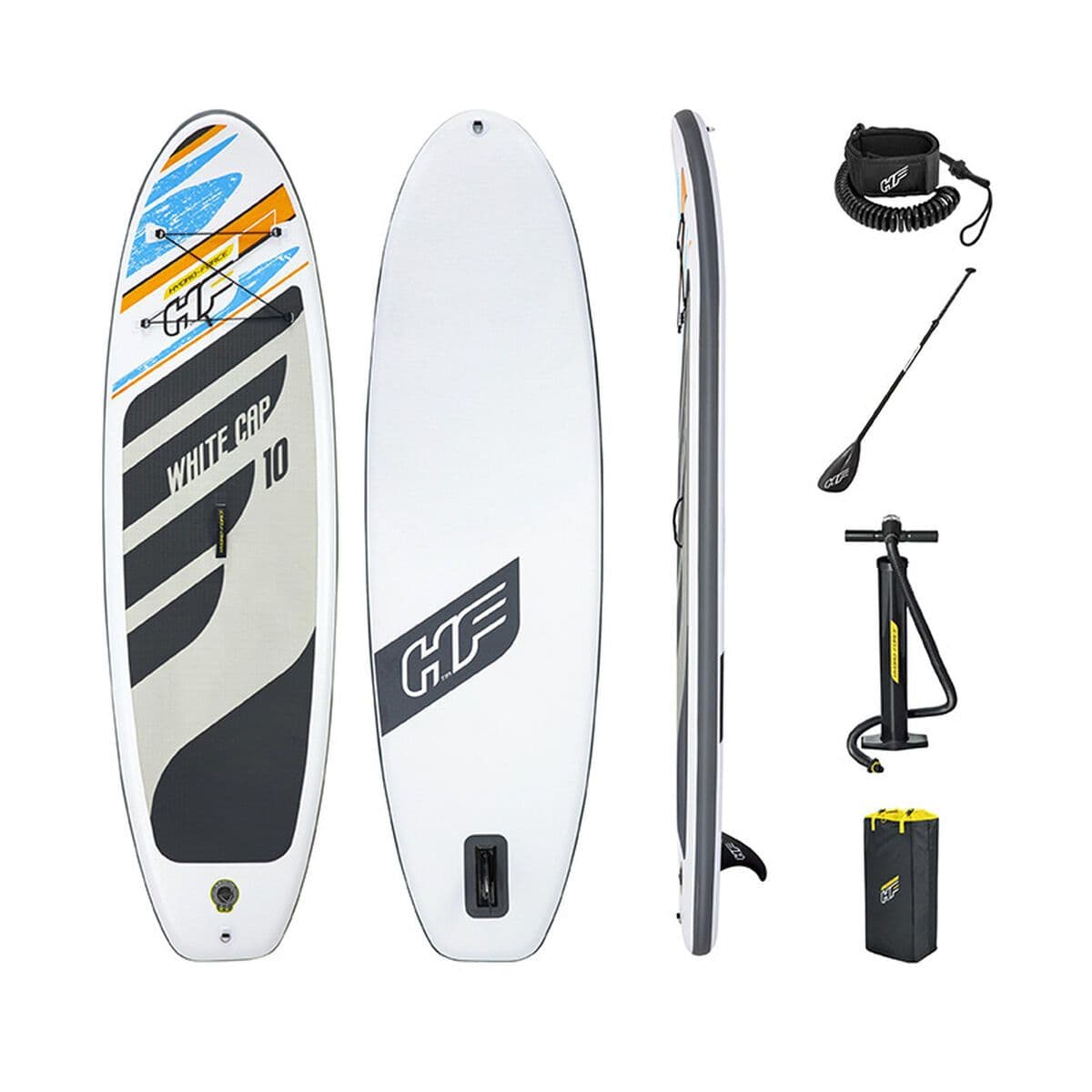 image-Inflatable Paddle Surf Board with Accessories Bestway Hydro-Force White 305 x 84 x 12 cm