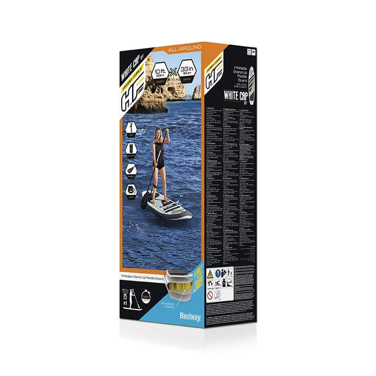 image-Inflatable Paddle Surf Board with Accessories Bestway Hydro-Force White 305 x 84 x 12 cm