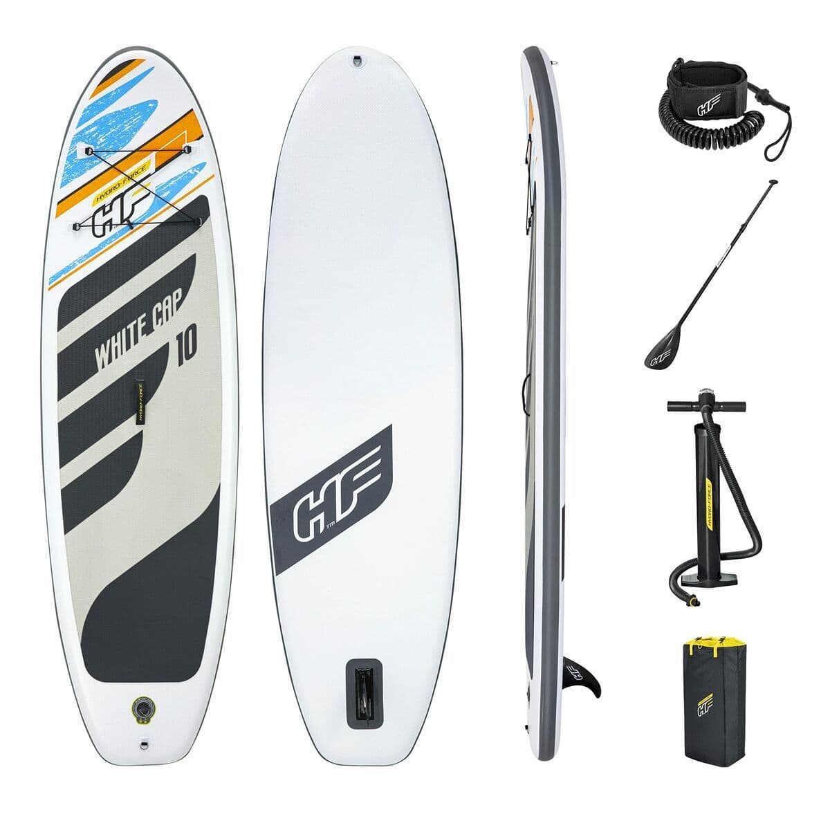 image-Inflatable Paddle Surf Board with Accessories Bestway Hydro-Force White 305 x 84 x 12 cm