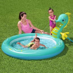image-Inflatable Paddling Pool for Children Bestway Sea Horse 188 x 160 x 86 cm