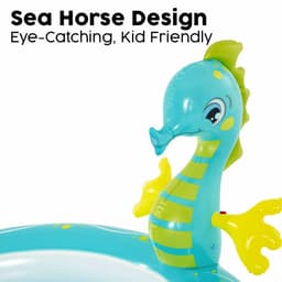 image-Inflatable Paddling Pool for Children Bestway Sea Horse 188 x 160 x 86 cm