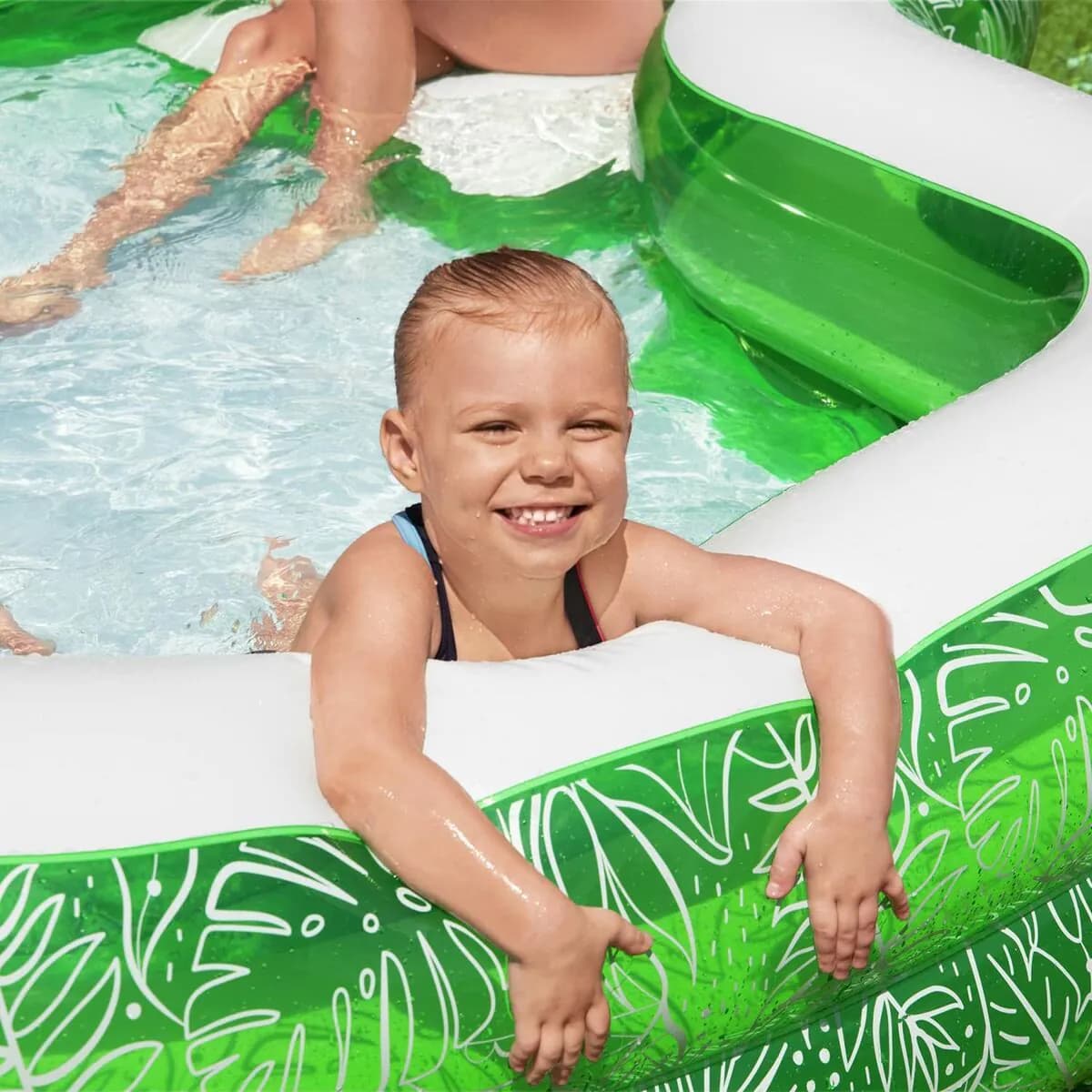 image-Inflatable Paddling Pool for Children Bestway Green Multicolour 231 x 231 x 51 cm