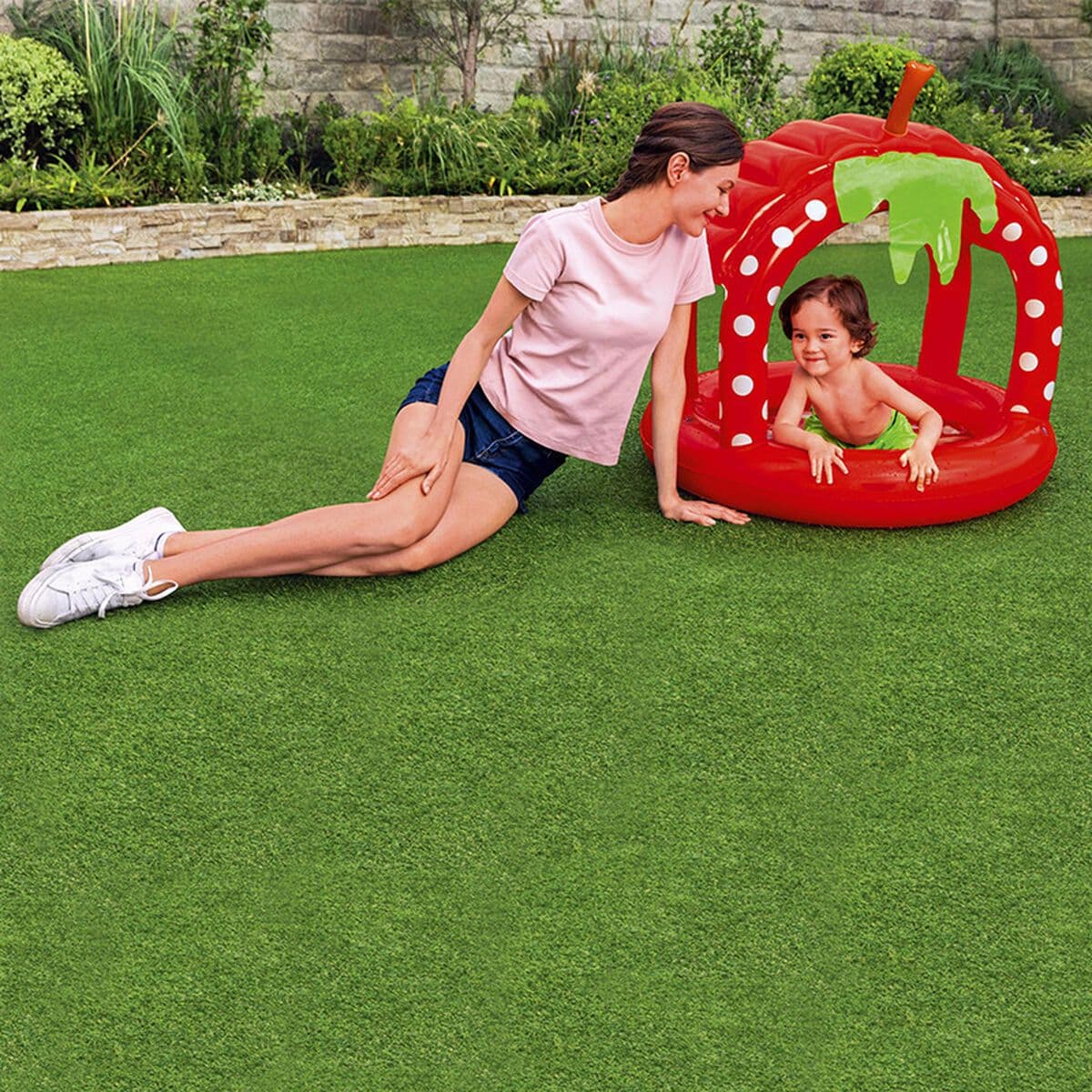 image-Inflatable Paddling Pool for Children Bestway Strawberry 91 x 91 x 91