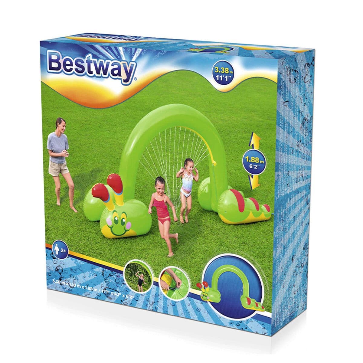 image-Water Sprinkler and Sprayer Toy Bestway Plastic 338 x 110 x 188 cm Worm