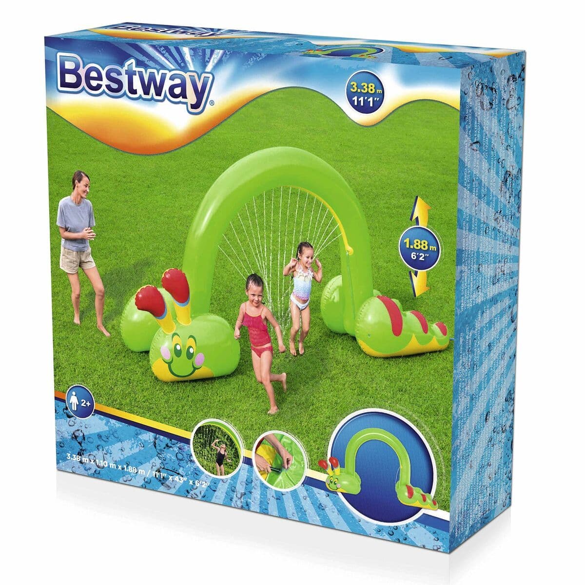 image-Water Sprinkler and Sprayer Toy Bestway Plastic 338 x 110 x 188 cm Worm