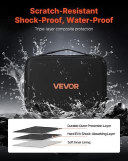 image-VEVOR Battery Organizer Storage Box, Battery Case Bag with Tester BT-168, Waterproof Batteries Organizer Storage Case with Zipper, Holds 167 Batteries AA AAA C D 9V Button, Black (Box Only)