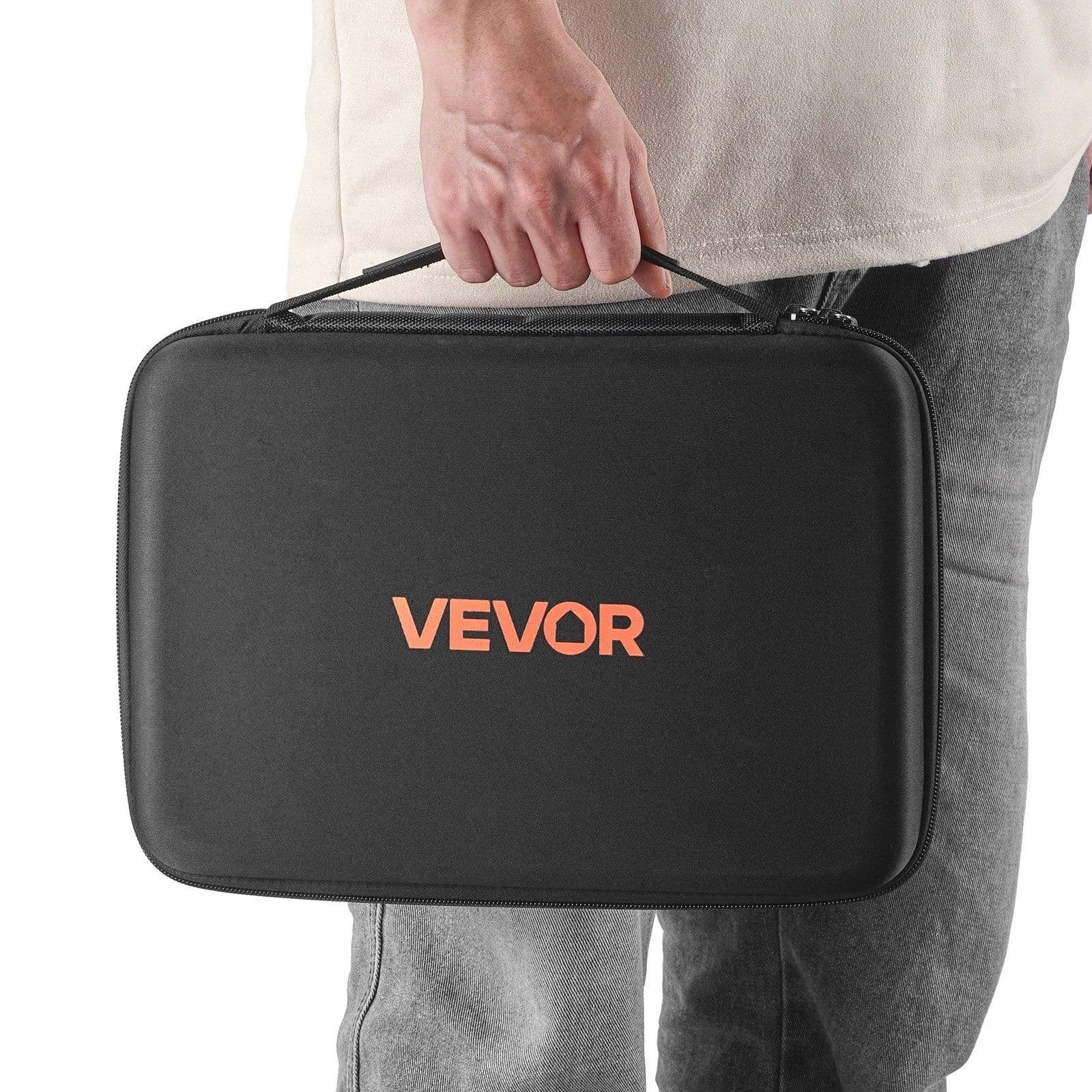 image-VEVOR Battery Organizer Storage Box, Battery Case Bag with Tester BT-168, Waterproof Batteries Organizer Storage Case with Zipper, Holds 167 Batteries AA AAA C D 9V Button, Black (Box Only)