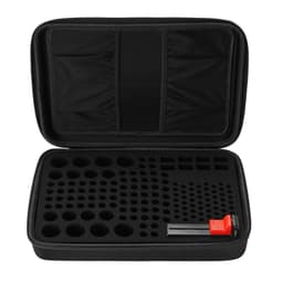 image-VEVOR Battery Organizer Storage Box, Battery Case Bag with Tester BT-168, Waterproof Batteries Organizer Storage Case with Zipper, Holds 167 Batteries AA AAA C D 9V Button, Black (Box Only)