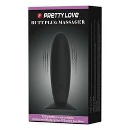 image-Vibrating Butt Plug Pretty Love Silicone Suction cup Black