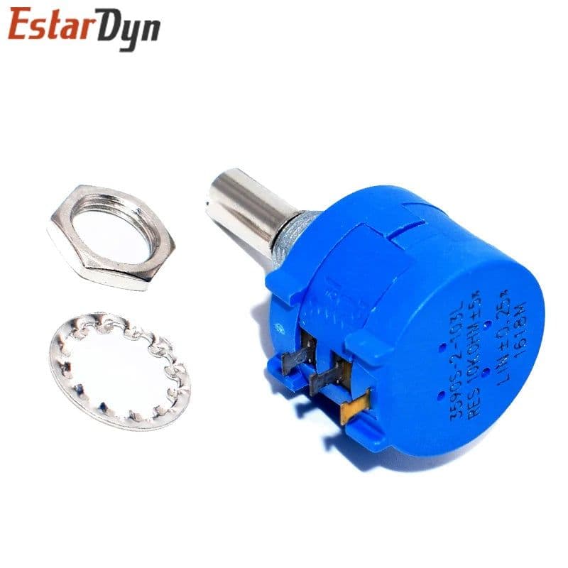 image-3590S Multiturn Potentiometer 500 1K 2K 5K 10K 20K 50K 100K ohm Potentiometer Adjustable Resistor 3590 102 202 502 103