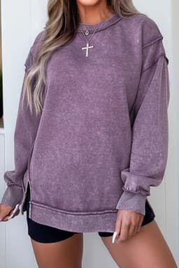 image-Valerian Mineral Wash Sweatshirt - Exposed Seam