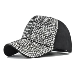 image-Flash Diamond Baseball Light Board Cap For Women