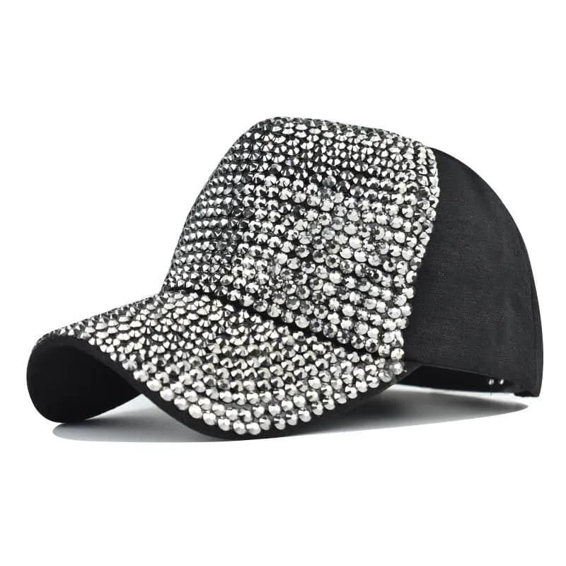 image-Flash Diamond Baseball Light Board Cap For Women