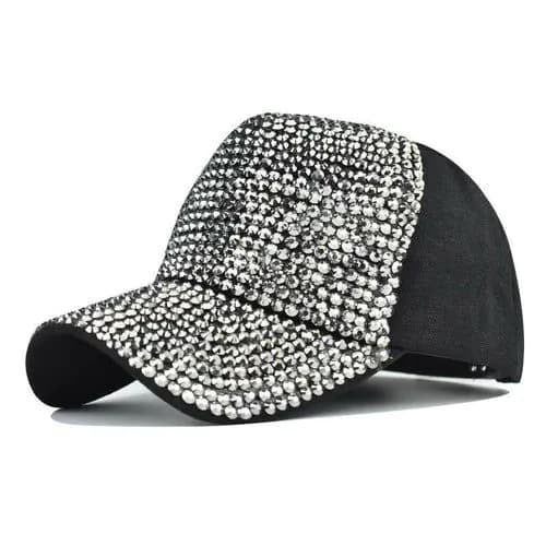 image-Flash Diamond Baseball Light Board Cap For Women