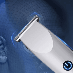 image-Men's Pro Electric Hair Clippers Trimmer Shaver - White 500mAh Battery 4 Combs