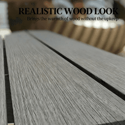 image-Outdoor Garden Bench - Gray HDPE - 48.8" x 23.2" x 35.8"