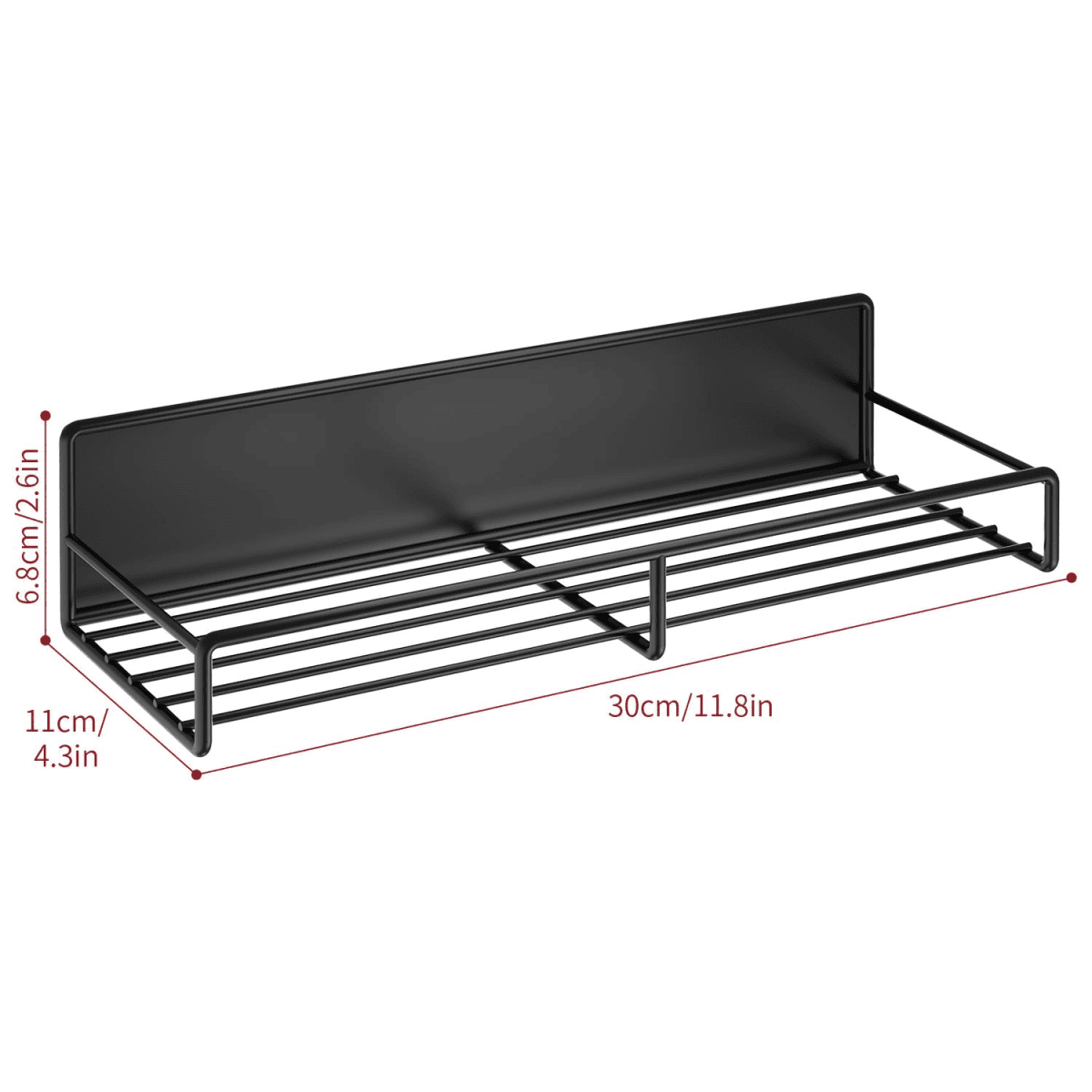 image-VINSANI 4pc MAGNETIC SPICE RACK METAL SHELF 1010421