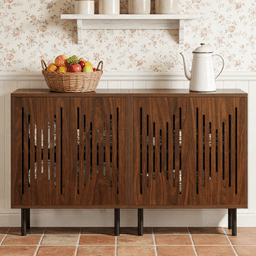 image-Large Pantry Buffet Cabinet - 59.05"W x 13.78"D x 31.49"H