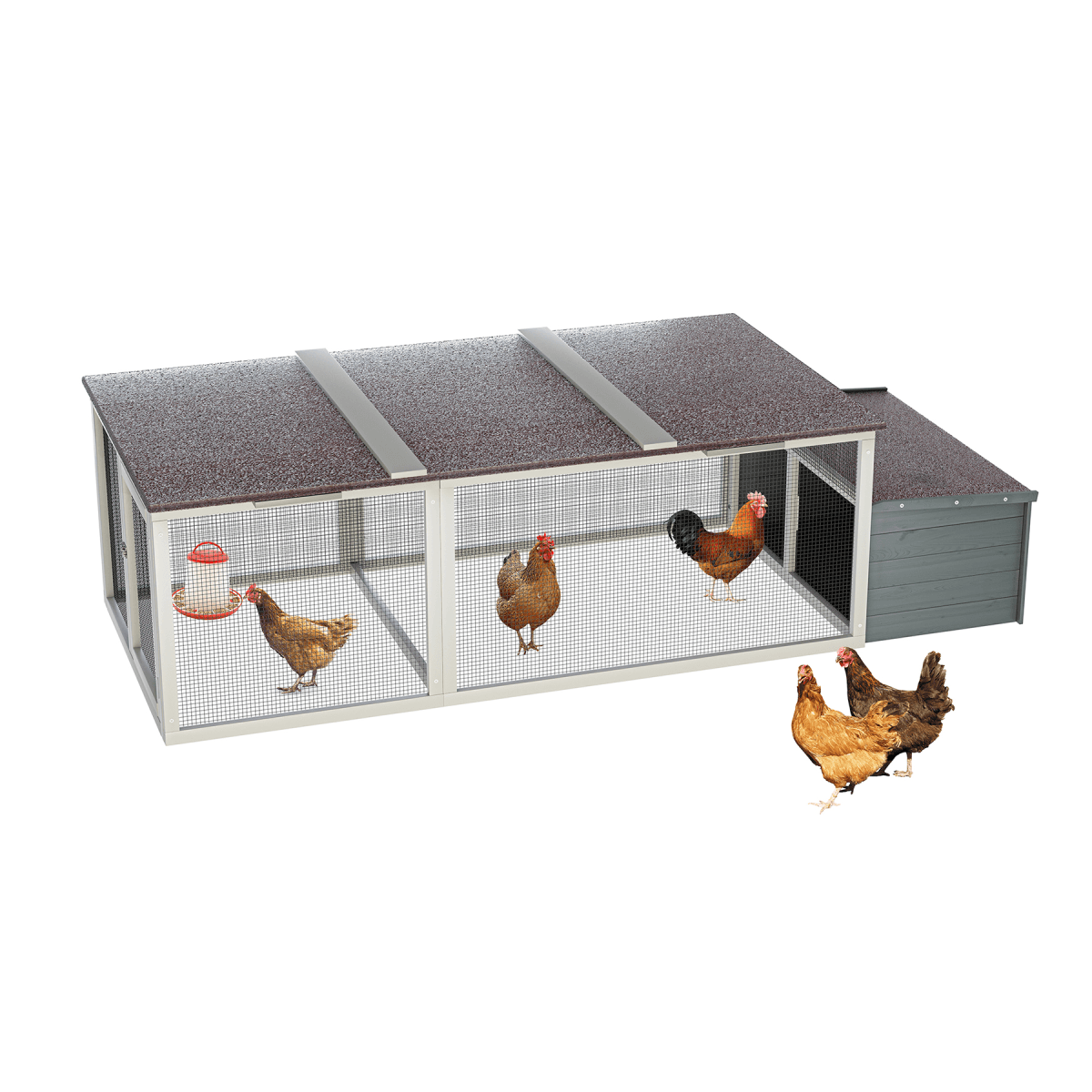 image-Wooden Chicken Coop 20.93ft² Walk-in Hen House