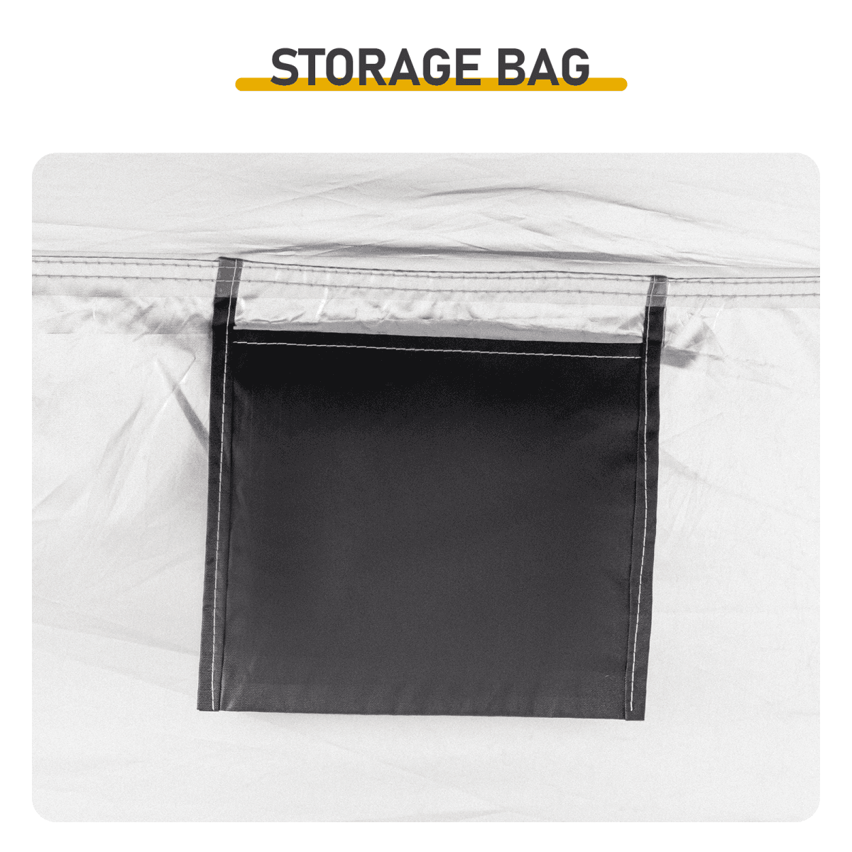 image-Arc Bicycle Storage Shed - 6.8x4.9FT Black, 210D Oxford, Fiberglass, Double Doors
