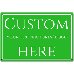 image-Personalized Metal Sign Weatherproof Reflective Customizable Office Home Gift 20x30cm