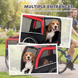 image-Dog Bike Trailer - Durable Steel Frame, 20" Wheels, Easy Assembly