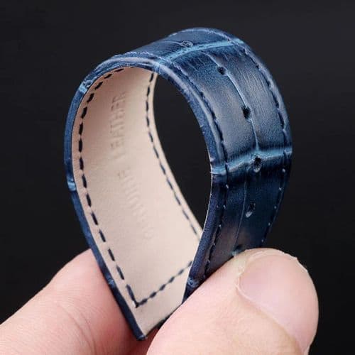 image-12mm Genuine Leather Watch Strap for Tissot PRX - Stylish Replacement Band