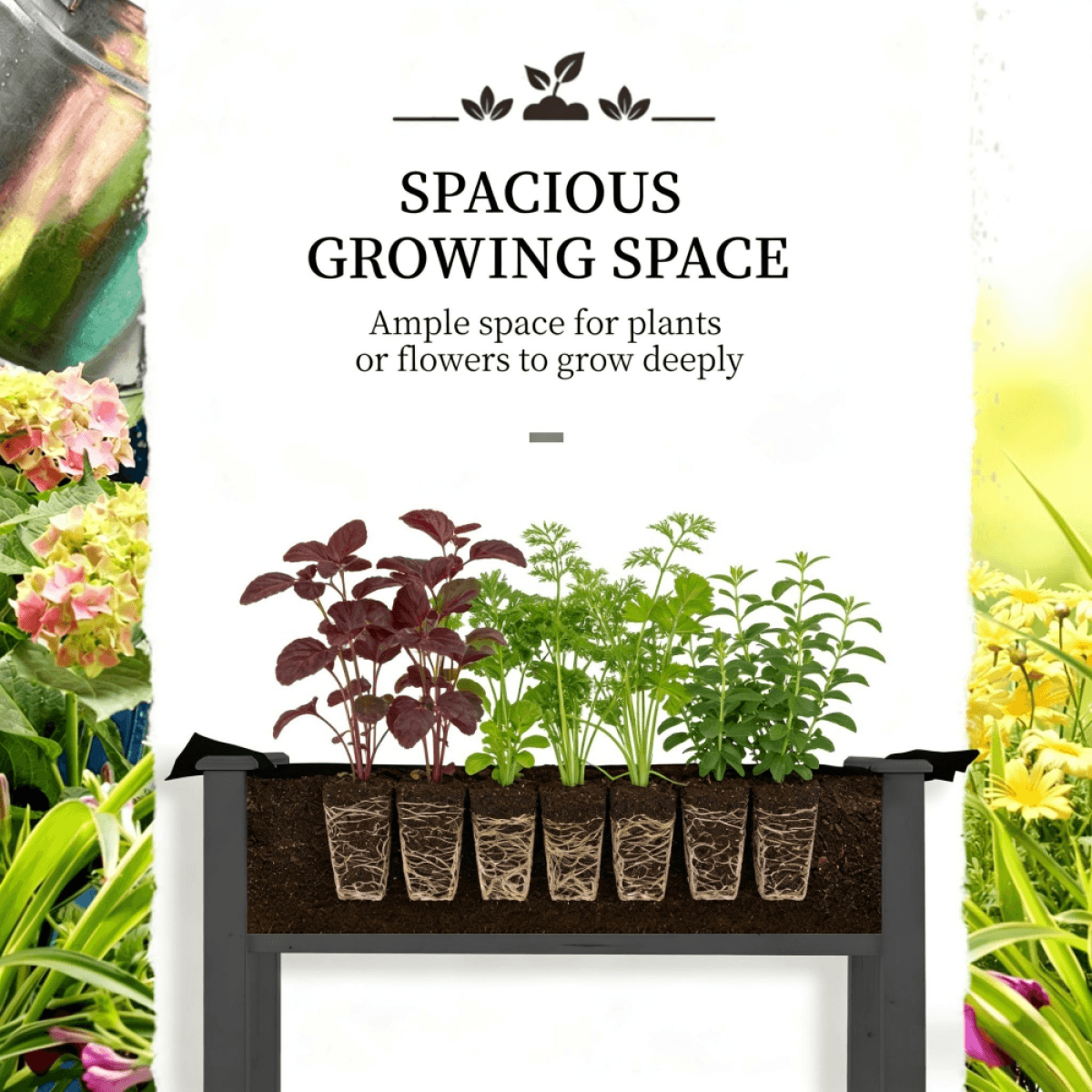 image-PieceRaised Garden Bed - Natural Fir Wood - Three-Tier Design