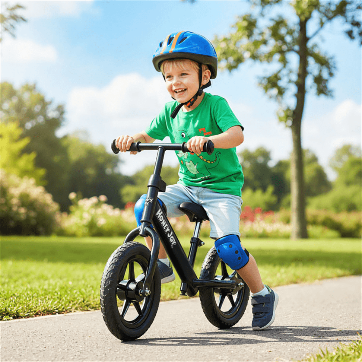 image-Toddler Balance Bike 2-5 Years, 6.3LBS Lightweight, 11" Foam Tires - Black