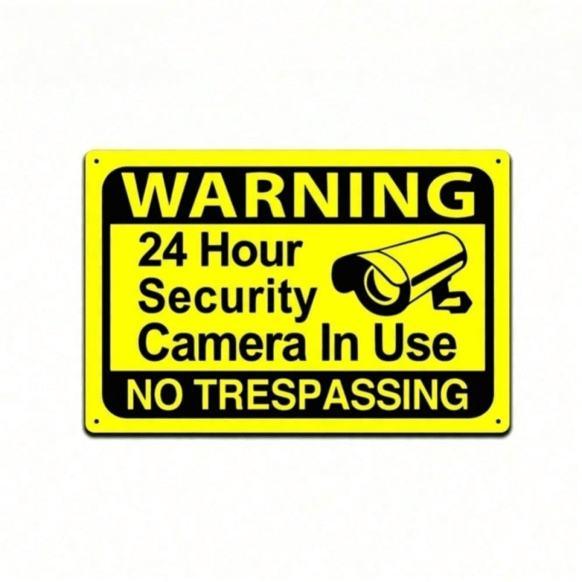image-Metal Security Sign with 24hr Surveillance - Anti-Theft Warning for Home Office Outdoor Use - 8x12in