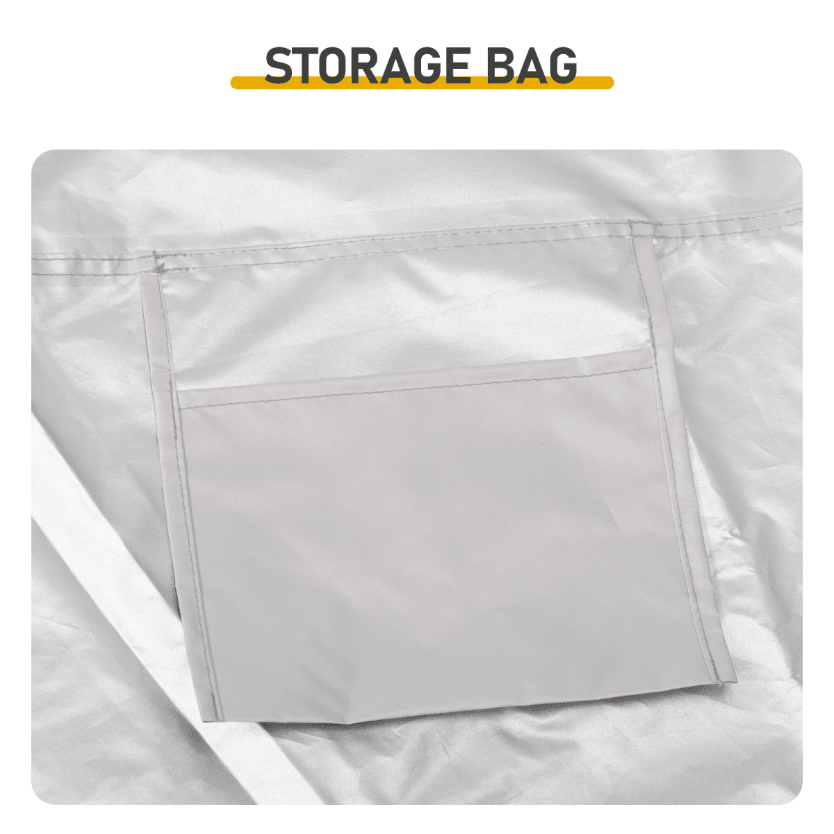 image-Bicycle Storage Shed 6.8x4.9FT Light Gray Arched 210D Oxford