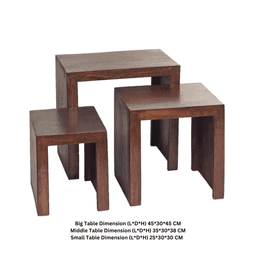 image-Toko Dark Mango Nest Of 3 Tables