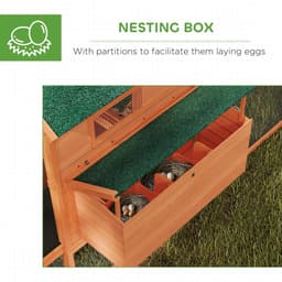 image-PawHut Chicken Coop - Gray, 136.5" L x 63" W x 59" H