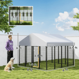 image-Dog Kennel Outdoor 8x8 Steel Large