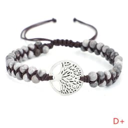 image-Woven Twine Double Tree of Life Yoga Bracelet