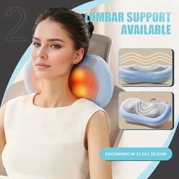 image-3D Massage Pillow with Heat Function (Blue)