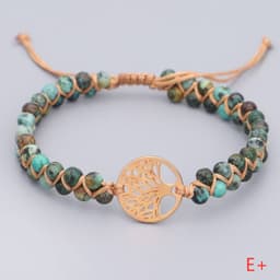 image-Woven Twine Double Tree of Life Yoga Bracelet