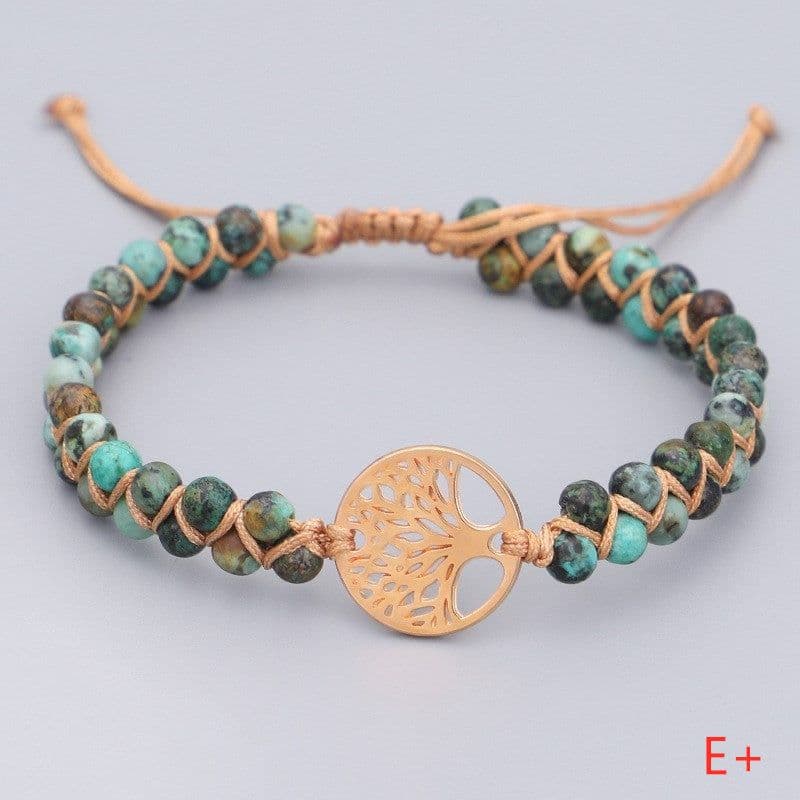 image-Woven Twine Double Tree of Life Yoga Bracelet