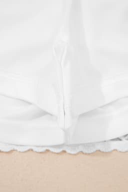 image-Parchment Plus Size Frilled Elastic Waist Lace Trim Boho Ruffled Shorts