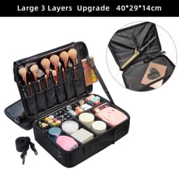 image-New Fashion Women Cosmetic Bag Travel Makeup Professional Make Up Box Cosmetics Pouch Bags Beauty Case For Makeup Artist