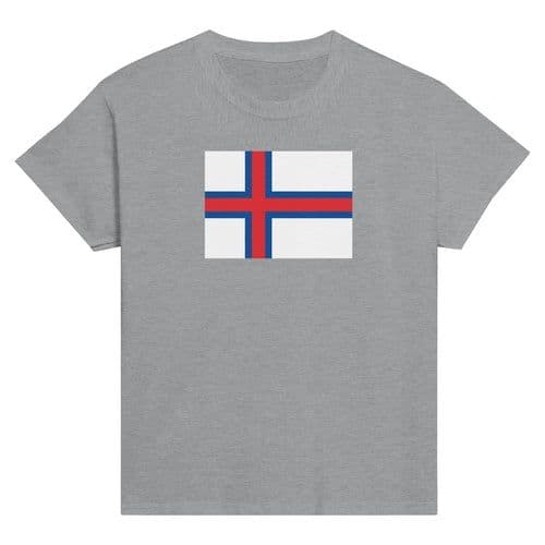 image-Drapeau des îles Féroé - T-shirt enfant classique ras du cou