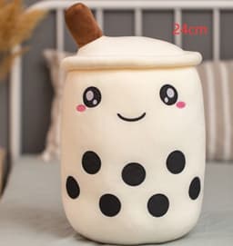 image-Cute Fruit Drink Plush Stuffed Soft Strawberry Milk Tea Plush Boba Tea Cup Toy Bubble Tea Pillow Cushion Kids Gift