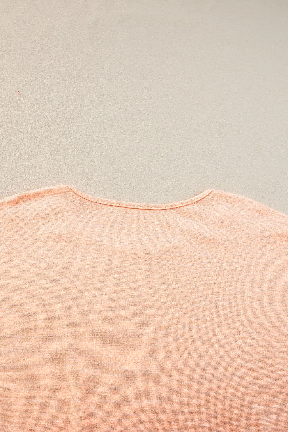 image-Smoke Gray Batwing Sleeve Casual Tee - Button Detail, Versatile