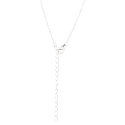 image-14K Silver Plated Necklace Love Heart Pave Pendant Necklace